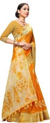 Mustard Printed Art Silk Saree-VSAR1194Aa-Standard